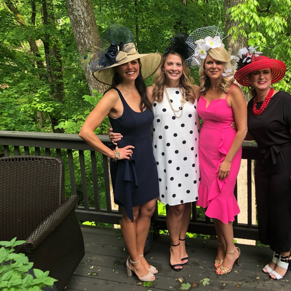 Jay Godfrey navy racerback cocktail dress